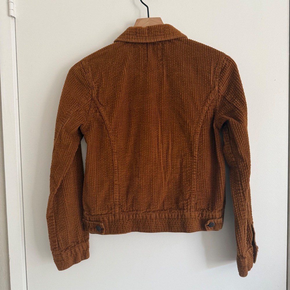 RSQ Brown Corduroy Trucker Jacket Size Small Fall Granolagirl Barncore Chorecoat - Picture 3 of 5